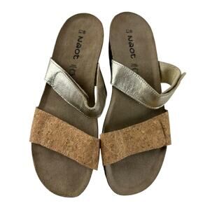 Naot Womens Cork Footbed Sandals Gold Leather & Natural Cork EU 40/US 9–9.5 NWOT